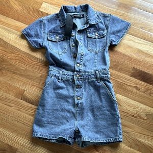 XS denim romper